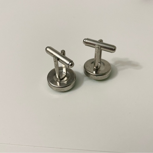 Vintage Lot of 6 Cufflinks Fabric Assorted Colours - Picture 4 of 16